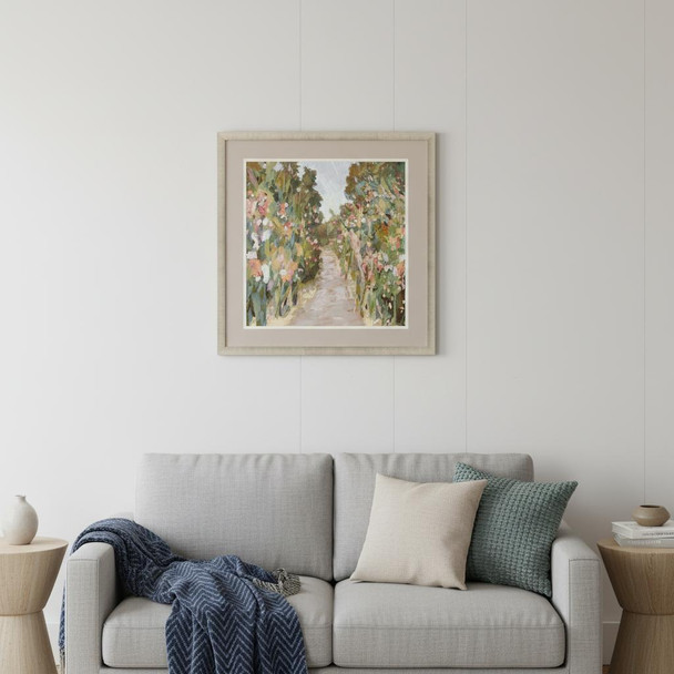 Garden Delight Path Gold Framed Print Wall Art