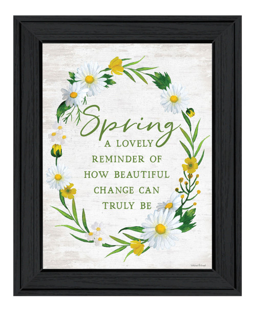 Spring Reminder Black Framed Print Wall Art