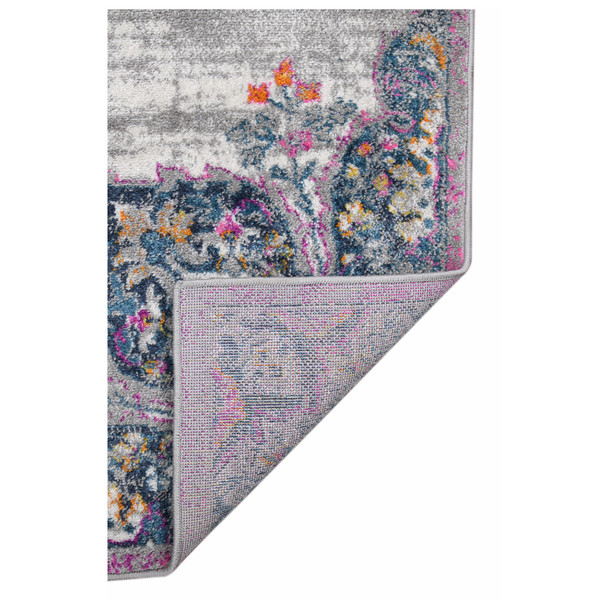 2' X 3' Pink Gray And Blue Area Rug