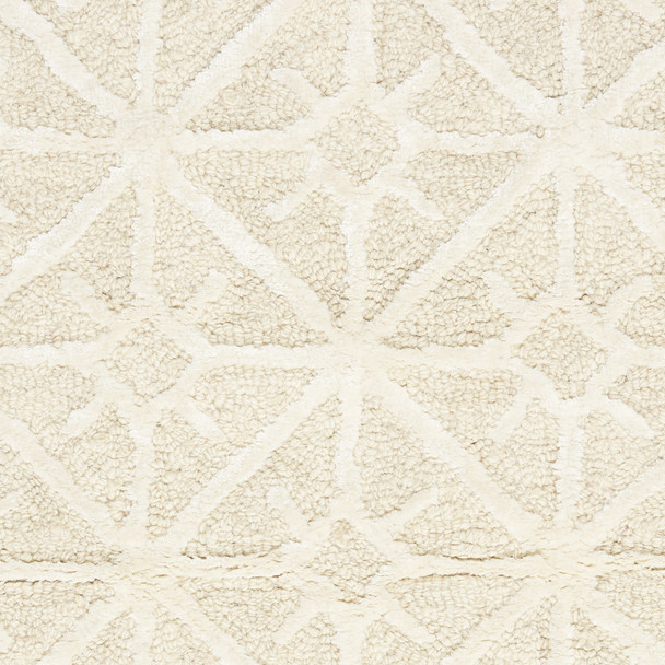 4' X 6' Ivory and Tan Geometric Hand Tufted Area Rug