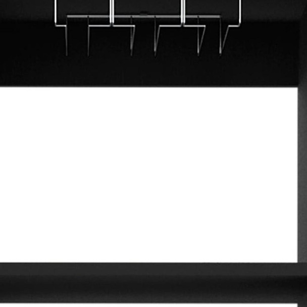 63" Black Wood Bar Cabinet With Two Drawers