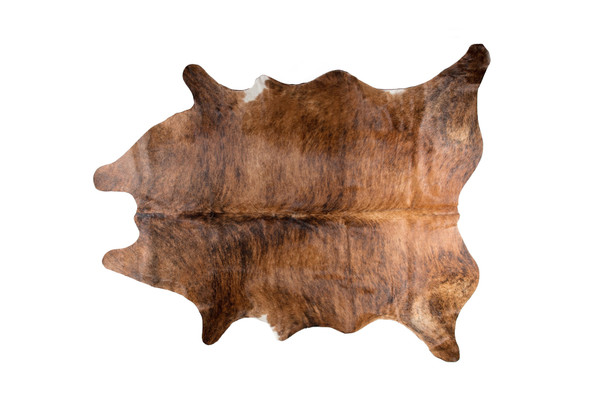 6' X 7' Brown Cowhide Hand Knotted Area Rug