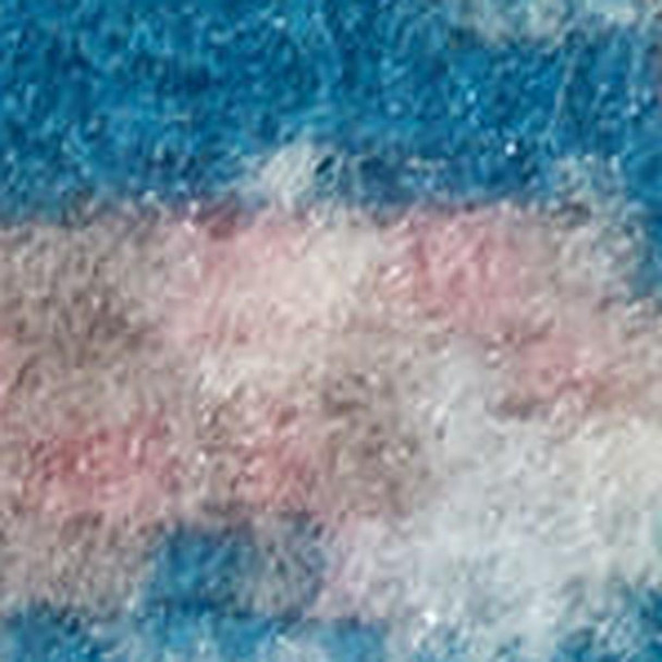 3' X 5' Ivory Pink and Blue Medallion Distressed Non Skid Area Rug