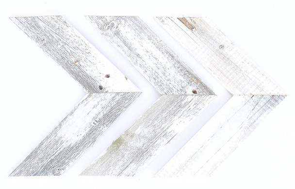 Set of Three White Wood Novelty Hanging Dimensional Sculpture