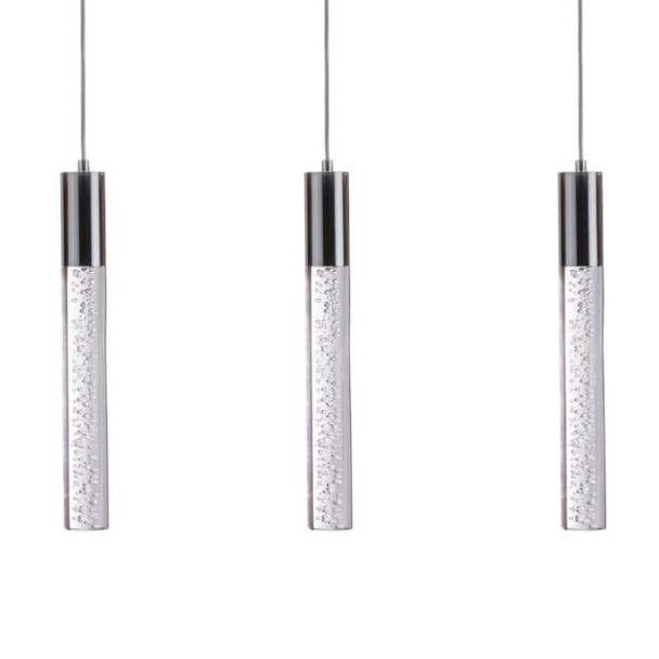 Black And Clear Three Light Transparent Metal Dimmable Smart Enabled Chandelier With Clear Shades