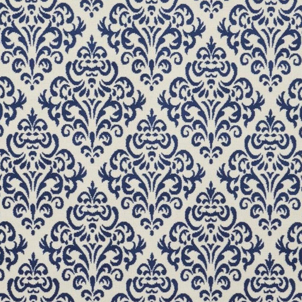 4' X 6' Navy Blue and Orange Ogee Distressed Non Skid Area Rug
