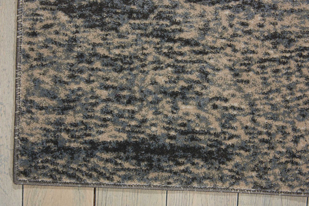 9' X 13' Gray Black and Beige Abstract Non Skid Area Rug