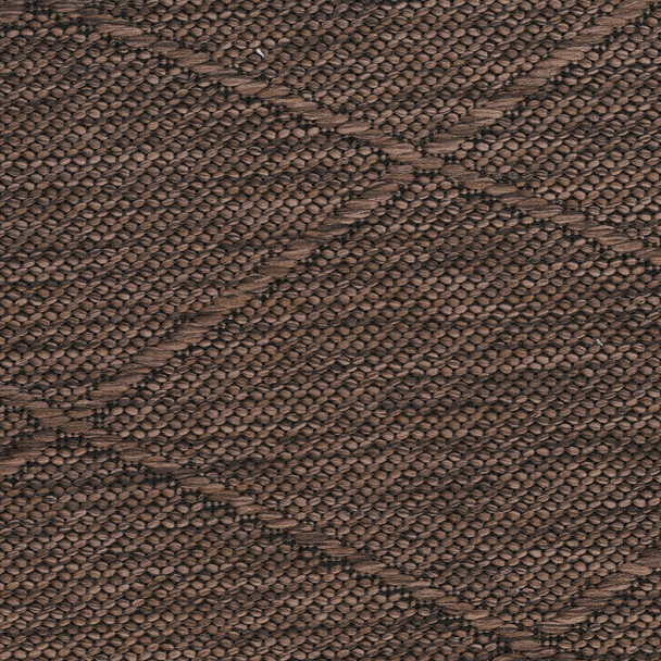 9' X 12' Dark Brown And Brown Geometric Indoor Outdoor Area Rug