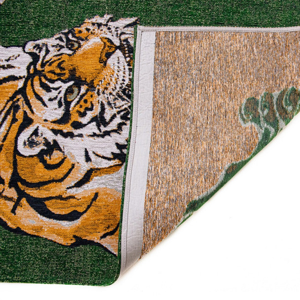 6' X 8' Green And Yellow Abstract Washable Area Rug