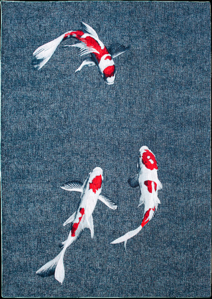 8' X 11' Blue And White Abstract Washable Area Rug