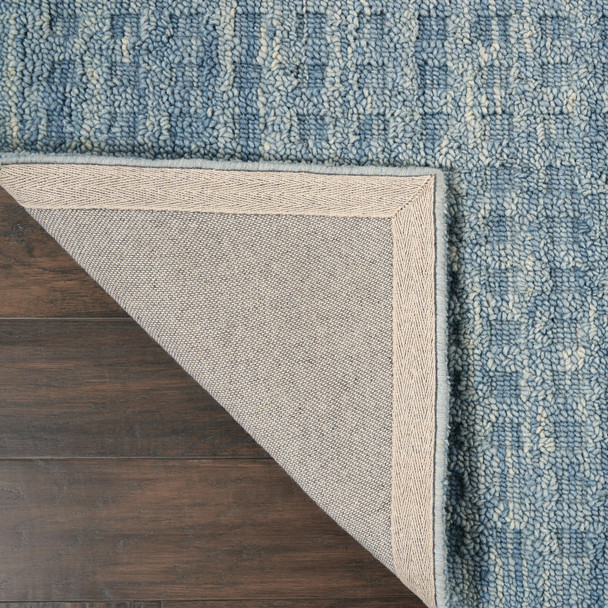 4' X 6' Denim Blue Wool Area Rug