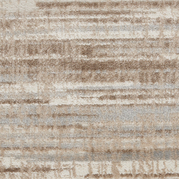 9' X 12' Ivory and Gray Abstract Non Skid Area Rug