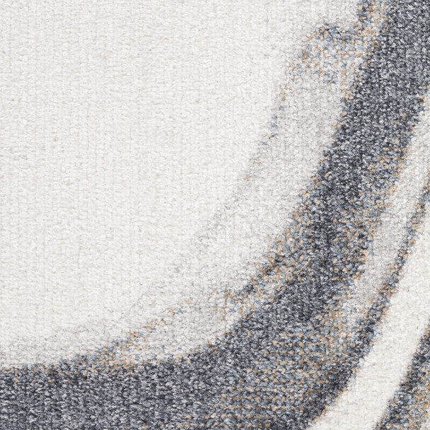7' X 9' Gray Abstract Area Rug
