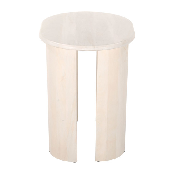 24" Natural Solid Wood Oval End Table