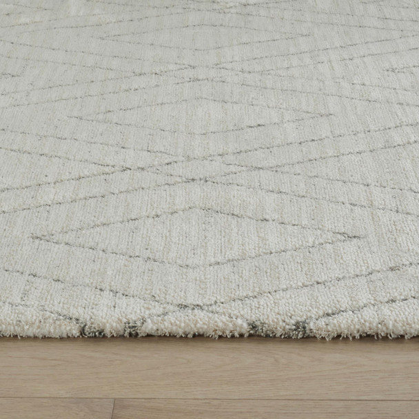 7' X 10' Beige and Gray Abstract Non Skid Area Rug