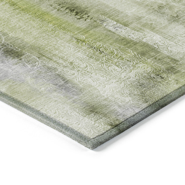 2' X 3' Sage Washable Non Skid Indoor Outdoor Area Rug