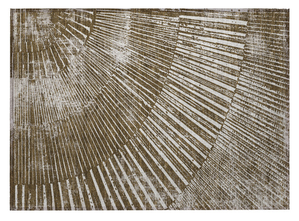 2' X 3' Chocolate Abstract Washable Non Skid Indoor Outdoor Area Rug