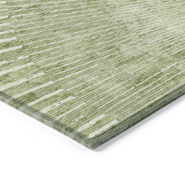 8' Round Sage Round Abstract Washable Non Skid Indoor Outdoor Area Rug