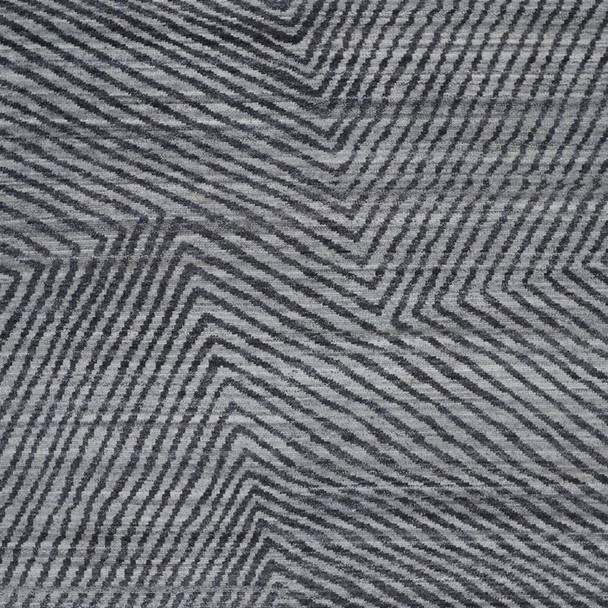 2' X 3' Gray Wool Abstract Hand Knotted Area Rug