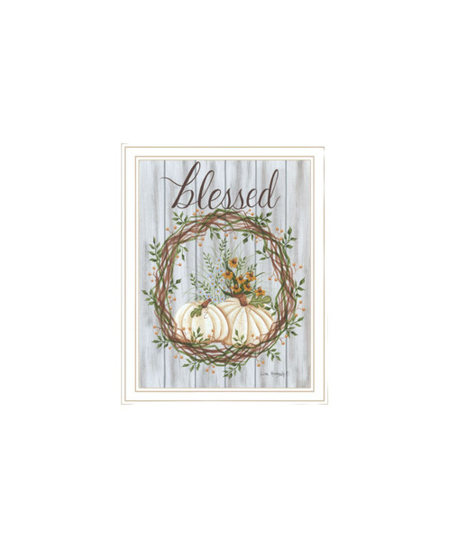 Set Of Two Thankful and Blessed for the Fall White Framed Wall Art