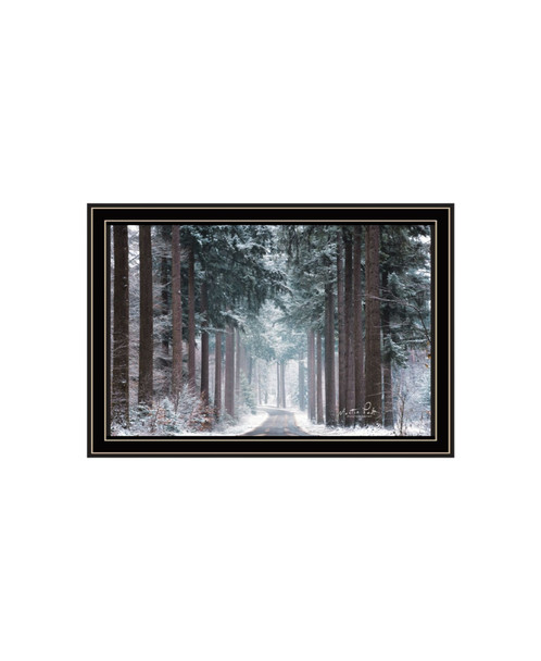 Set Of Two Winter Wonderland Black Framed Wall Art