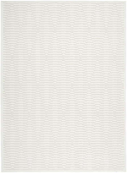 7' X 9' Ivory Geometric Area Rug