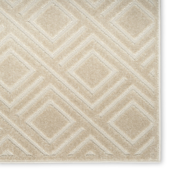 9' X 12' Beige Geometric Area Rug