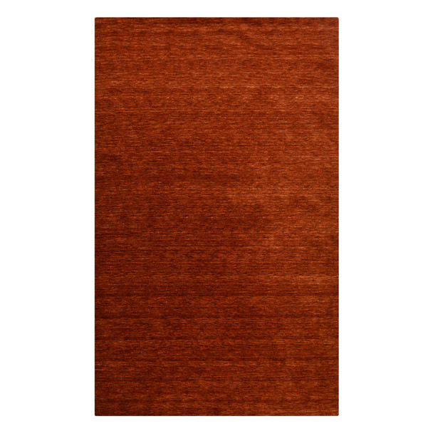 5' X 8' Red Wool Hand Woven Area Rug
