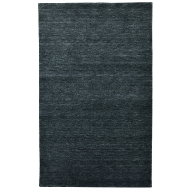 2' X 3' Dark Gray Wool Hand Woven Area Rug