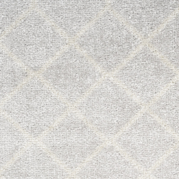 4' Gray Geometric Power Loom Round Rug