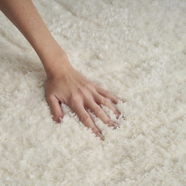 2' X 3' Ivory Abstract Power Loom Area Rug