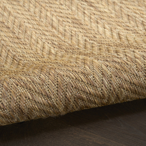 5' X 7' Natural Geometric Indoor Outdoor Area Rug