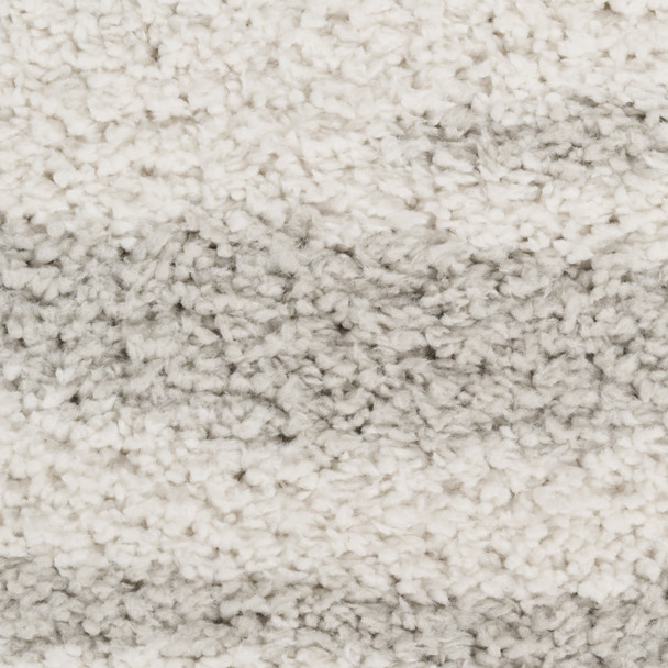 5' X 7' Gray Abstract Shag Power Loom Area Rug