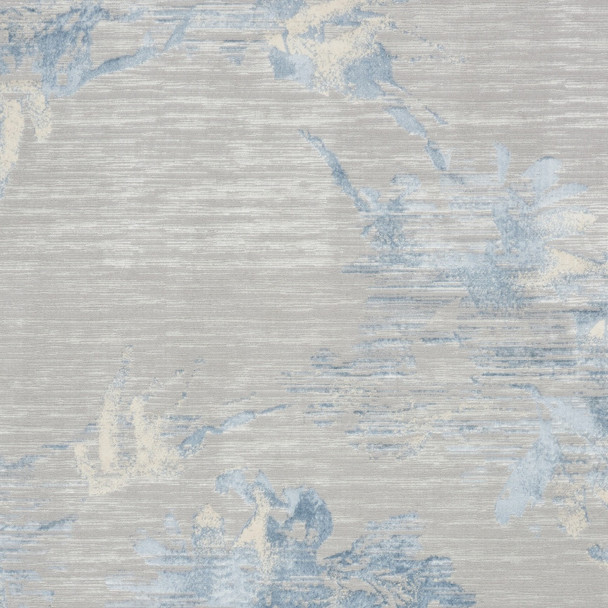 8' X 10' Gray Floral Power Loom Area Rug