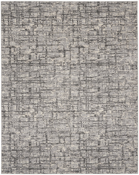 10' X 14' Gray Abstract Power Loom Area Rug