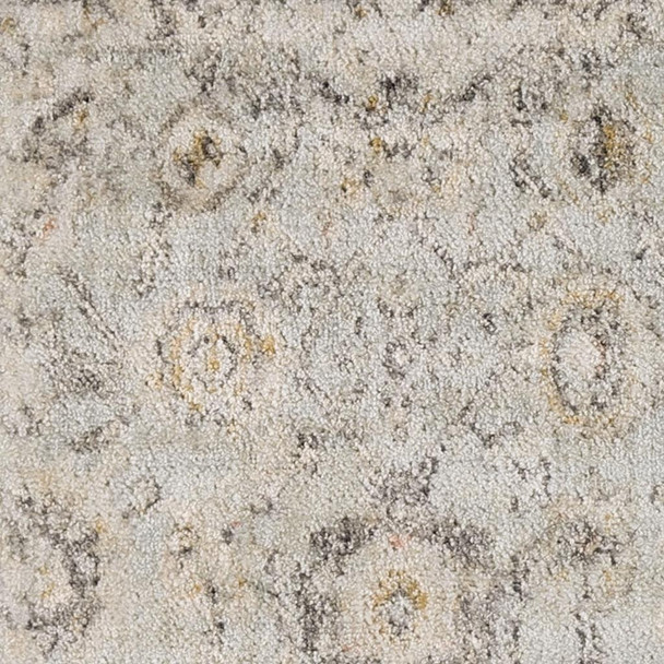 2' X 4' Black Mint Green And Ivory Floral Distressed Area Rug