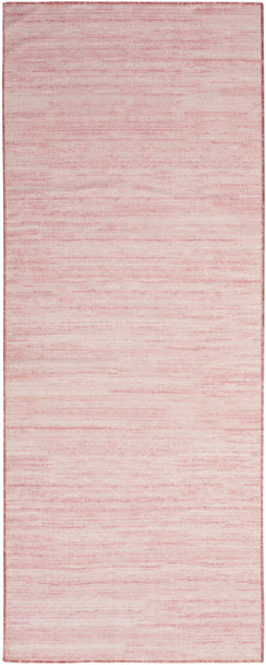 8' Pink Abstract Washable Runner Rug