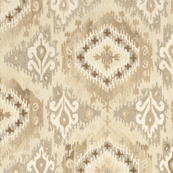 4' X 6' Beige And Ivory Wool Abstract Hand Tufted Area Rug