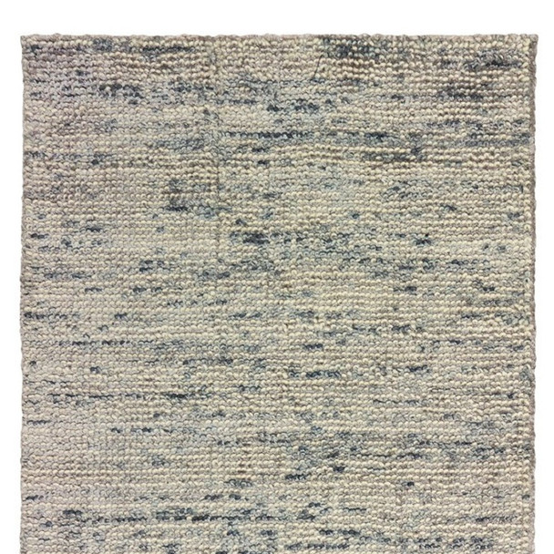 8' Stone And Gray Hand Tufted Runner Rug
