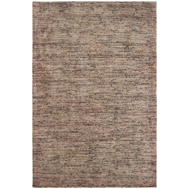 6' X 9' Taupe And Pink Hand Tufted Area Rug