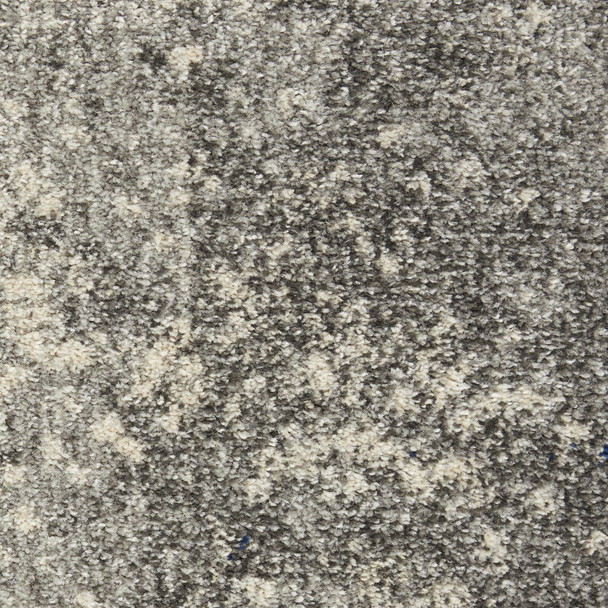7' X 10' Gray And Ivory Abstract Area Rug