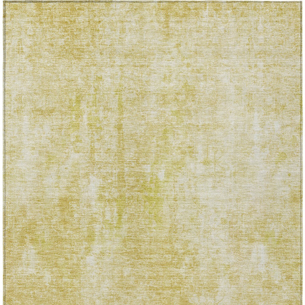 5' X 8' Gold Wheat And Ivory Abstract Washable Indoor Outdoor Area Rug
