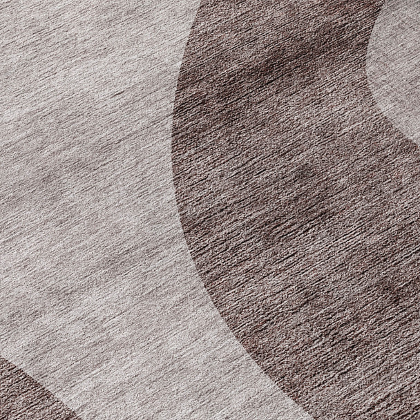 10' X 14' Brown Taupe And Beige Abstract Washable Indoor Outdoor Area Rug