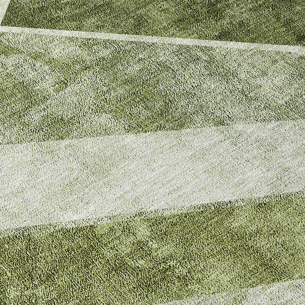 3' X 5' Olive Green And Artichoke Green Geometric Washable Indoor Outdoor Area Rug