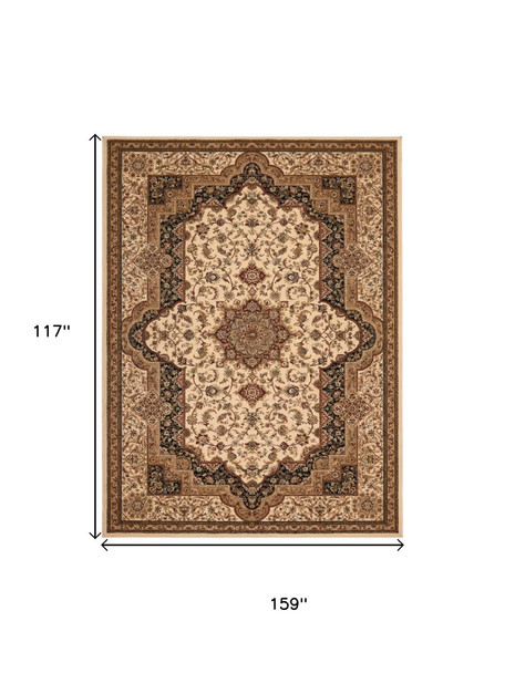 10' X 13' Black Abstract Area Rug