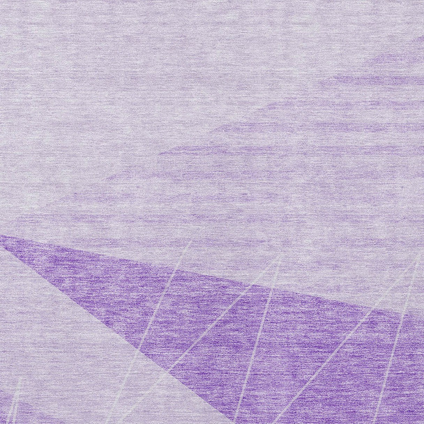 9' X 12' Lavender And Purple Geometric Washable Indoor Outdoor Area Rug