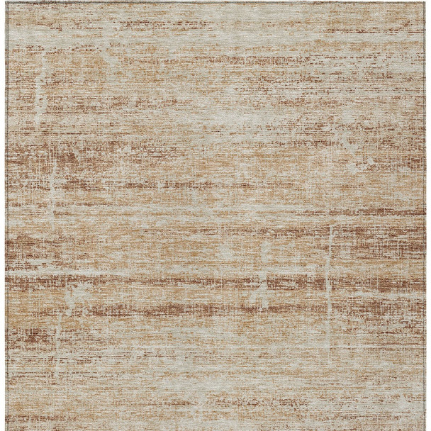 9' X 12' Copper Beige And Taupe Abstract Washable Indoor Outdoor Area Rug