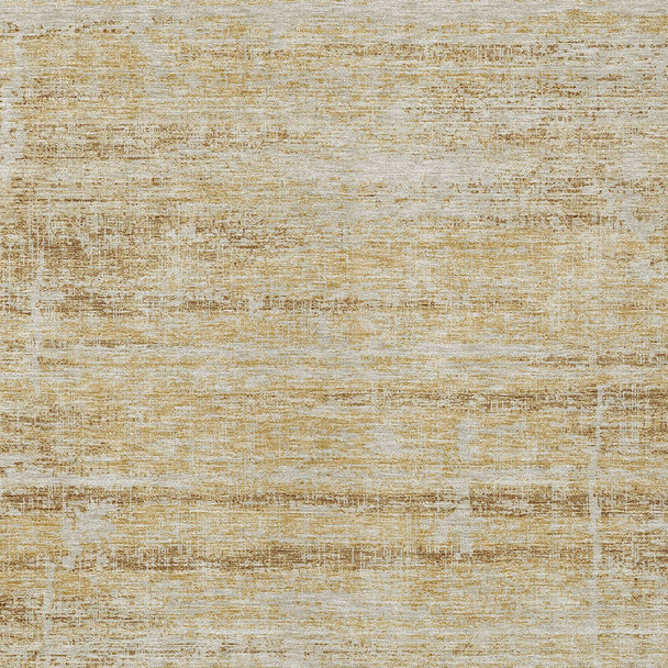 9' X 12' Gold Beige And Wheat Abstract Washable Indoor Outdoor Area Rug