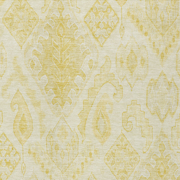 10' X 14' Gold Ivory And Beige Moroccan Washable Indoor Outdoor Area Rug