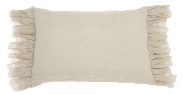14" X 22" Steel Blue Pillow With Tassels Edges
